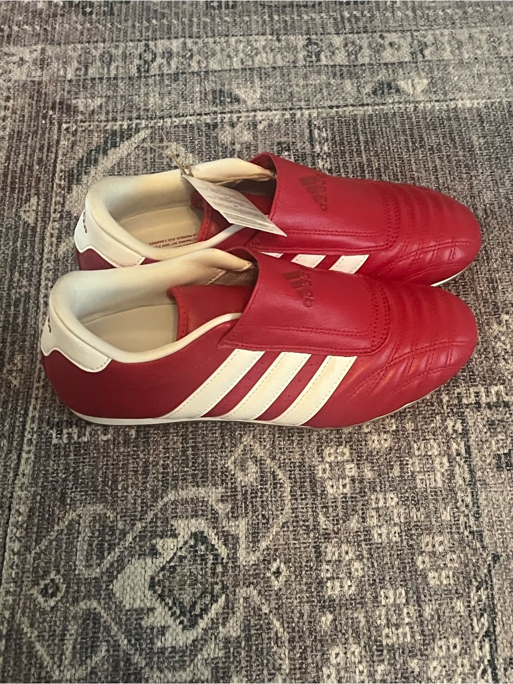 Adidas Red and White Athletic Shoes